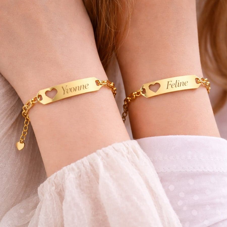 Moeder-dochter armbanden met naam