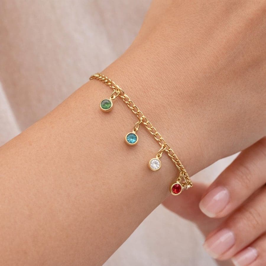 Armband met geboortestenen