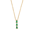 Ketting Triple Diamond groen