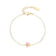 Armband Kristal Bloem roze