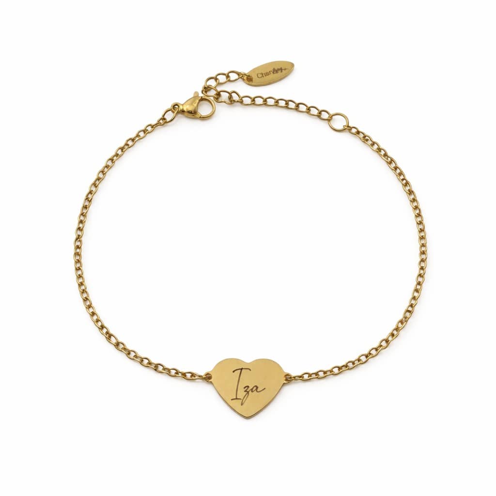 Charlery Graveerbare Armband Naam Hart goud