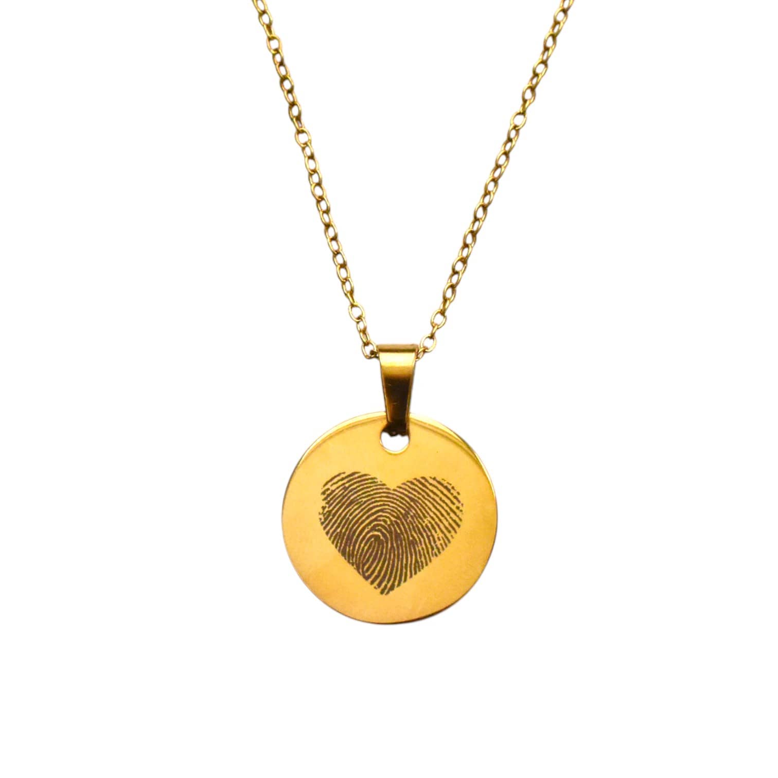 Charlery Ketting Vingerafdruk Hart Goud