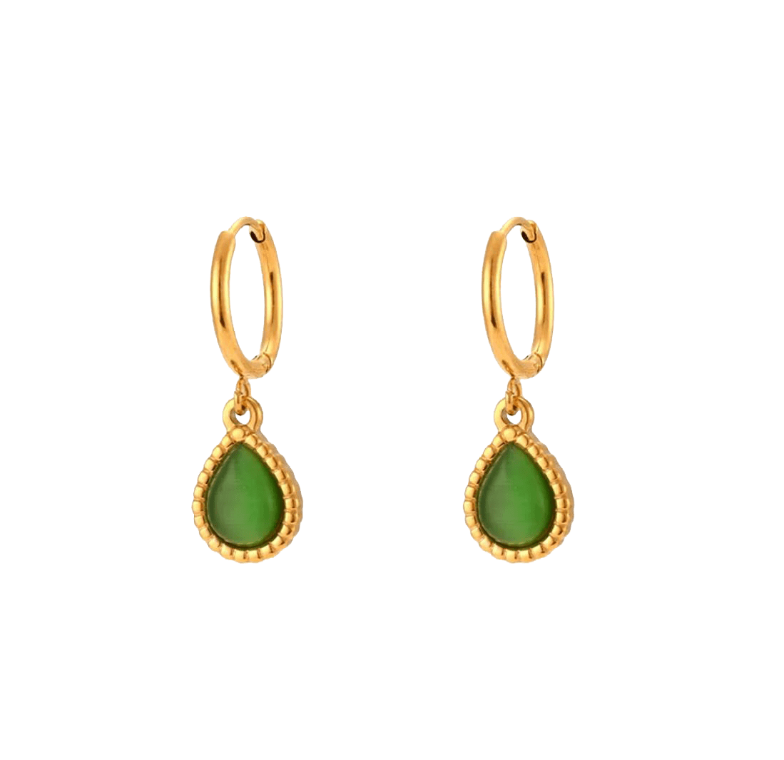 Oorbellen Rosie groen