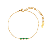 Charlery Armband Triple Diamond groen