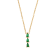 Ketting Triple Diamond groen