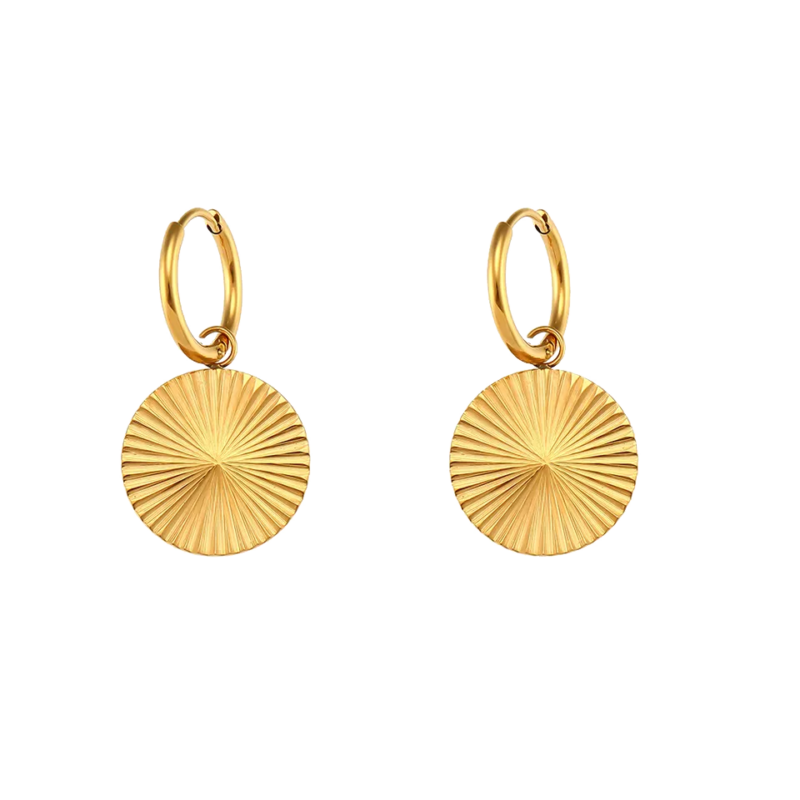 Charlery Oorbellen Golden Round