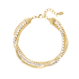 Charlery Armband Celine in de kleur goud drie laags