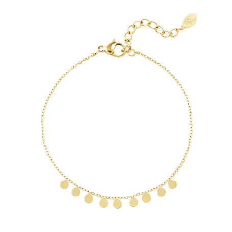 Charlery Armband met muntjes in de kleur goud
