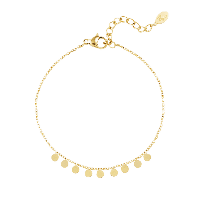 Charlery Armband met muntjes in de kleur goud
