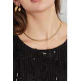 Charlery Ketting Basic plat 45 centimeter in het goud