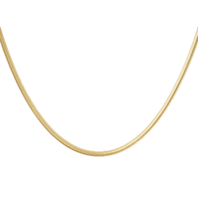 Charlery Ketting Basic plat 45 centimeter in het goud