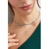 Charlery Ketting Basic plat 45 centimeter in het zilver