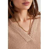 Charlery Ketting Basic plat 55 centimeter