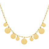 Charlery Ketting Chunky muntjes goudkleurig