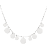 Charlery Ketting Chunky muntjes in de kleur zilver