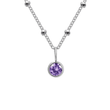 Charlery Ketting Geboortemaand Februari zilver