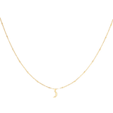 Charlery Ketting goud kleurig met open halve maan hanger