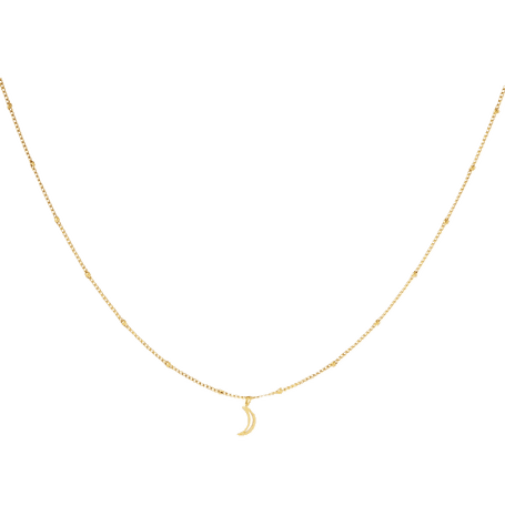 Charlery Ketting goud kleurig met open halve maan hanger