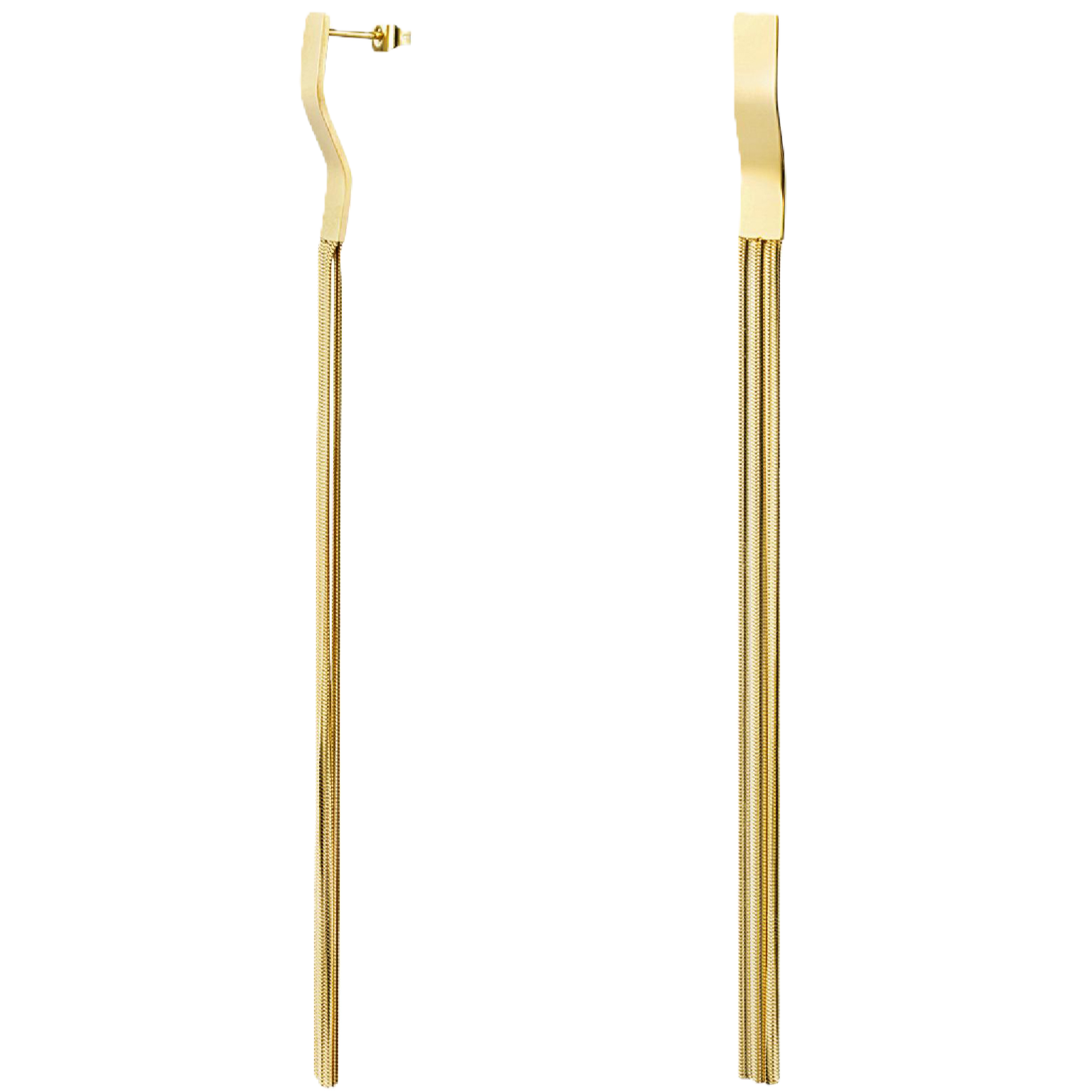 Charlery lange Oorbellen goud kleurig Golden Elegance