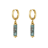 Charlery Oorbellen Hayley goud blauw natuursteen hanger