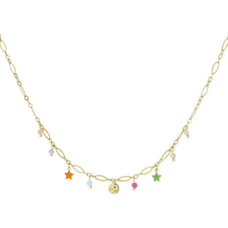 Charlery Bedelketting Festival Vibes bedels goud