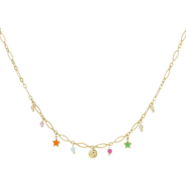 Charlery Bedelketting Festival Vibes bedels goud