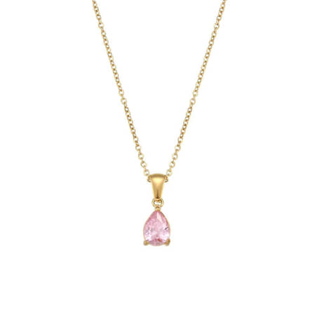 Charlery Ketting Druppel roze goud