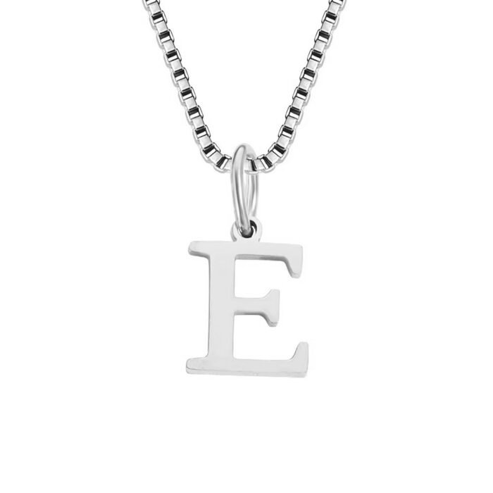 Ketting Initial E zilver