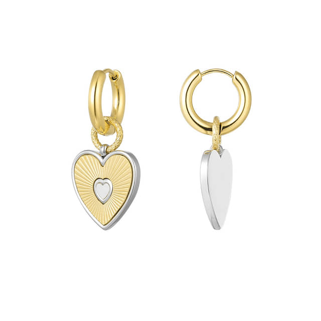 Charlery Oorbellen Emily goud hart bedel