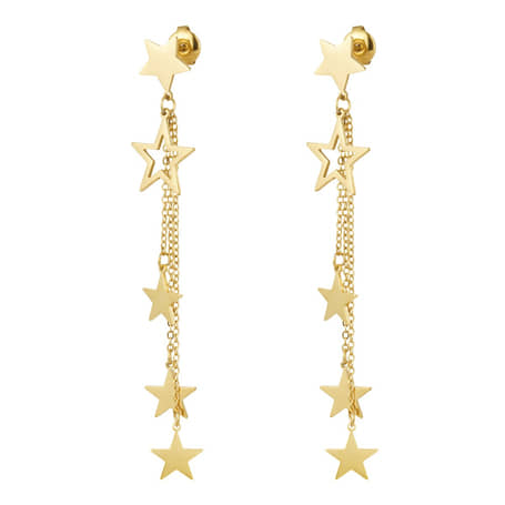 Charlery Oorbellen Falling Stars goud