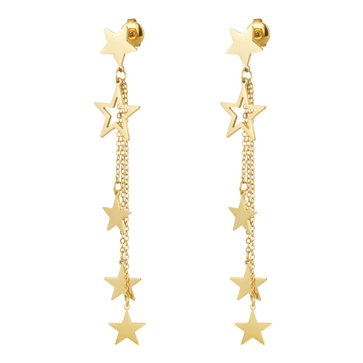 Charlery Oorbellen Falling Stars goud