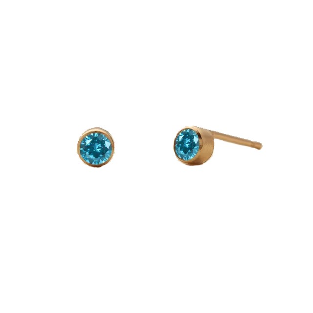 Charlery Oorbellen Geboortemaand December goud oorknopjes studs
