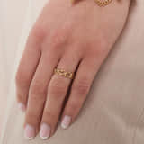 Charlery Ring Daisy hartjes goud