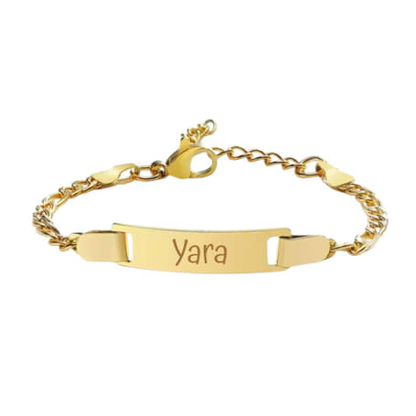 Baby Armband met Naam goud