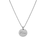 Graveerbare Ketting Munt Naam zilver
