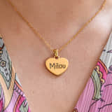 Charlery Graveerbare Naam Ketting Hart