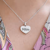 Charlery Graveerbare Naam Ketting Hart