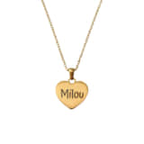 Hart Ketting met Naam goud