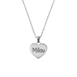 Hart Ketting met Naam zilver