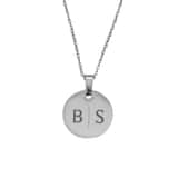 Charlery Ketting 2 Initialen Munt ZILVER