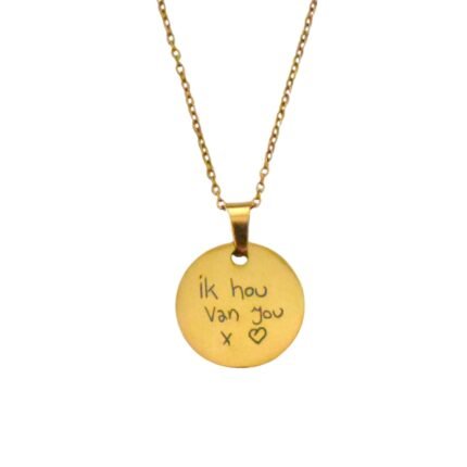 Charlery Ketting met Handgeschreven Tekst GOUD