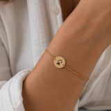 Graveerbare Munt Armband Pootafdruk