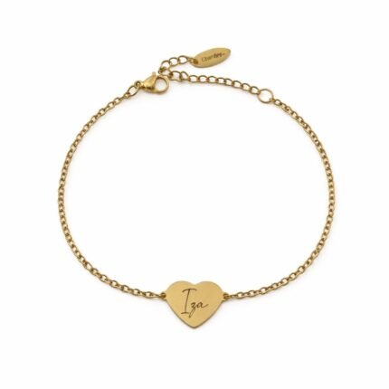 Charlery Graveerbare Armband Naam Hart goud