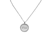 Charlery Graveerbare Ketting Draaibare Munt zilver