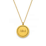 Graveerbare Ketting met Draaibare Munt goud
