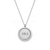 Graveerbare Ketting met Draaibare Munt zilver