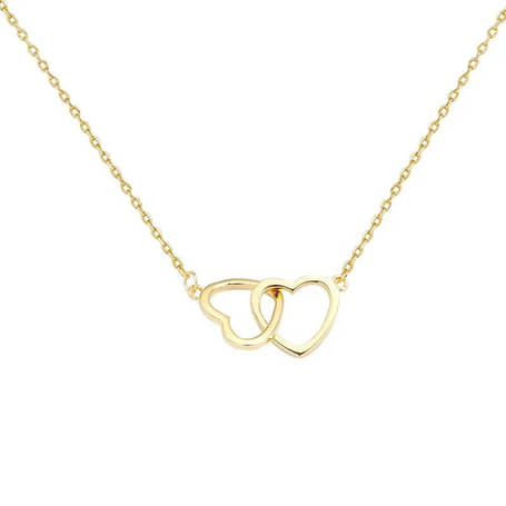 Charlery Ketting Linked Hearts goud
