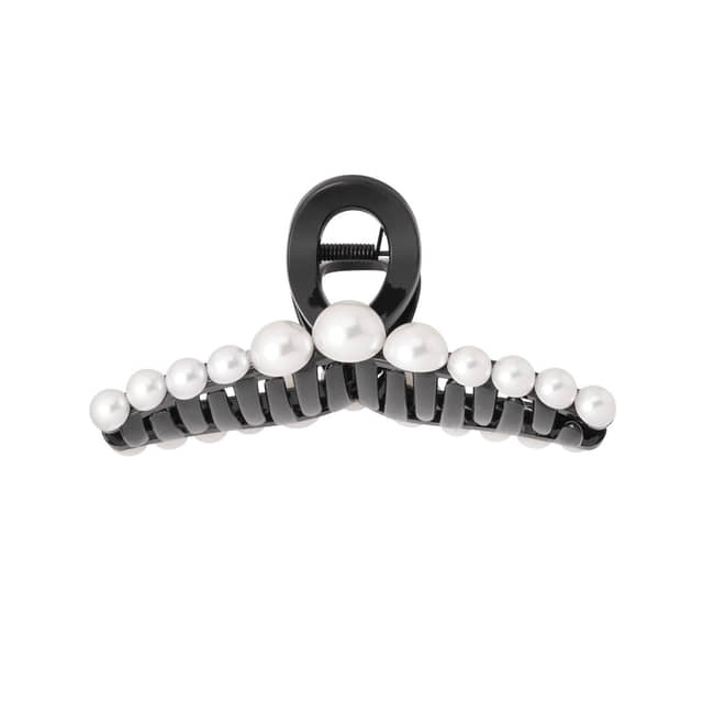 Charlery Grote Haarklem met Parels zwart