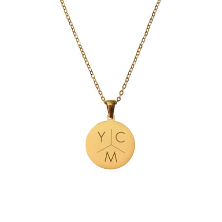 Ketting met 3 Initialen goud