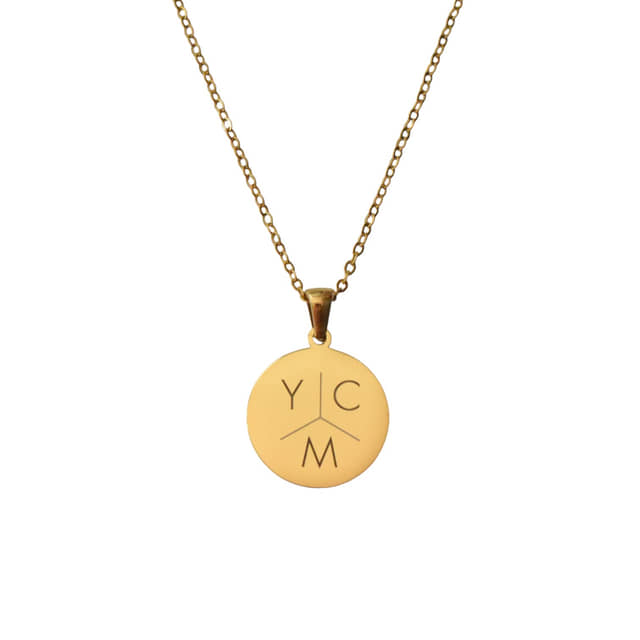 Ketting met 3 Initialen goud